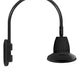 RAB GN4LED26YSST11B 26W LED Gooseneck Straight Shade with Wall 20" High, 19" from Wall Goose Arm, 3000K (Warm), Spot Reflector, 11" Straight Shade, Black Finish
