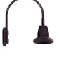 RAB GN4LED26YST11A 26W LED Gooseneck Straight Shade with Wall 20" High, 19" from Wall Goose Arm, 3000K (Warm), Flood Reflector, 11" Straight Shade, Bronze Finish
