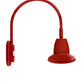 RAB GN4LED26YST11R 26W LED Gooseneck Straight Shade with Wall 20" High, 19" from Wall Goose Arm, 3000K (Warm), Flood Reflector, 11" Straight Shade, Red Finish