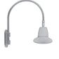 RAB GN4LED26YST11S 26W LED Gooseneck Straight Shade with Wall 20" High, 19" from Wall Goose Arm, 3000K (Warm), Flood Reflector, 11" Straight Shade, Silver Finish