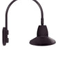 RAB GN4LED26YSTA 26W LED Gooseneck Straight Shade with Wall 20" High, 19" from Wall Goose Arm, 3000K (Warm), Flood Reflector, 15" Straight Shade, Bronze Finish