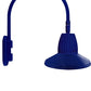 RAB GN4LED26YSTBL 26W LED Gooseneck Straight Shade with Wall 20" High, 19" from Wall Goose Arm, 3000K (Warm), Flood Reflector, 15" Straight Shade, Royal Blue Finish