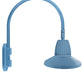 RAB GN4LED26YSTLB 26W LED Gooseneck Straight Shade with Wall 20" High, 19" from Wall Goose Arm, 3000K (Warm), Flood Reflector, 15" Straight Shade, Light Blue Finish