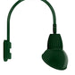 RAB GN5LED13NAD11G 13W LED Gooseneck Dome Shade with Pole 20" High, 19" from Pole Goose Arm, 4000K (Neutral), Flood Reflector, 11" Angled Dome Shade, Hunter Green Finish