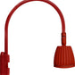 RAB GN5LED13NR 13W LED Gooseneck No Shade with Pole 20" High, 19" from Pole Goose Arm, 4000K (Neutral), Flood Reflector, Red Finish