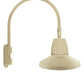RAB GN5LED13NSSTI 13W LED Gooseneck Straight Shade with Pole 20" High, 19" from Pole Goose Arm, 4000K (Neutral), Spot Reflector, 15" Straight Angle Shade, Ivory Finish
