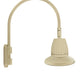 RAB GN5LED13NST11I 13W LED Gooseneck Straight Shade with Pole 20" High, 19" from Pole Goose Arm, 4000K (Neutral), Flood Reflector, 11" Straight Angle Shade, Ivory Finish