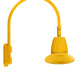 RAB GN5LED13NST11YL 13W LED Gooseneck Straight Shade with Pole 20" High, 19" from Pole Goose Arm, 4000K (Neutral), Flood Reflector, 11" Straight Angle Shade, Yellow Finish