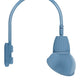 RAB GN5LED13YAD11LB 13W LED Gooseneck Dome Shade with Pole 20" High, 19" from Pole Goose Arm, 3000K (Warm), Flood Reflector, 11" Angled Dome Shade, Light Blue Finish