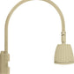 RAB GN5LED13YI 13W LED Gooseneck No Shade with Pole 20" High, 19" from Pole Goose Arm, 3000K (Warm), Flood Reflector, Ivory Finish