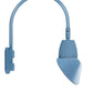 RAB GN5LED13YSAC11LB 13W LED Gooseneck Cone with Pole 20" High, 19" from Pole Goose Arm, 3000K Color Temperature (Warm), Spot Reflector, 11" Angled Cone Shade, Light Blue Finish