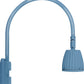 RAB GN5LED13YSLB 13W LED Gooseneck No Shade with Pole 20" High, 19" from Pole Goose Arm, 3000K (Warm), Spot Reflector, Light Blue Finish