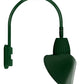RAB GN5LED26NACG 26W LED Gooseneck Cone with Pole 20" High, 19" from Pole Goose Arm, 4000K Color Temperature (Neutral), Flood Reflector, 15" Angled Cone Shade, Hunter Green Finish