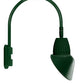 RAB GN5LED26NSAC11G 26W LED Gooseneck Cone with Pole 20" High, 19" from Pole Goose Arm, 4000K Color Temperature (Neutral), Spot Reflector, 11" Angled Cone Shade, Hunter Green Finish