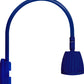RAB GN5LED26NSBL 26W LED Gooseneck No Shade with Pole 20" High, 19" from Pole Goose Arm, 4000K (Neutral), Spot Reflector, Royal Blue Finish