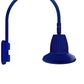 RAB GN5LED26NSST11BL 26W LED Gooseneck Straight Shade with Pole 20" High, 19" from Pole Goose Arm, 4000K (Neutral), Spot Reflector, 11" Straight Angle Shade, Royal Blue Finish