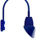 RAB GN5LED26YAC11BL 26W LED Gooseneck Cone with Pole 20" High, 19" from Pole Goose Arm, 3000K Color Temperature (Warm), Flood Reflector, 11" Angled Cone Shade, Royal Blue Finish