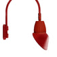 RAB GN5LED26YAC11R 26W LED Gooseneck Cone with Pole 20" High, 19" from Pole Goose Arm, 3000K Color Temperature (Warm), Flood Reflector, 11" Angled Cone Shade, Red Finish