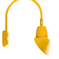RAB GN5LED26YAC11YL 26W LED Gooseneck Cone with Pole 20" High, 19" from Pole Goose Arm, 3000K Color Temperature (Warm), Flood Reflector, 11" Angled Cone Shade, Yellow Finish