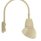 RAB GN5LED26YAD11I 26W LED Gooseneck Dome Shade with Pole 20" High, 19" from Pole Goose Arm, 3000K (Warm), Flood Reflector, 11" Angled Dome Shade, Ivory Finish
