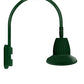 RAB GN5LED26YRST11G 26W LED Gooseneck Straight Shade with Pole 20" High, 19" from Pole Goose Arm, 3000K (Warm), Rectangular Reflector, 11" Straight Angle Shade, Hunter Green Finish