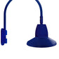 RAB GN5LED26YSSTBL 26W LED Gooseneck Straight Shade with Pole 20" High, 19" from Pole Goose Arm, 3000K (Warm), Spot Reflector, 15" Straight Angle Shade, Royal Blue Finish