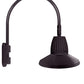 RAB GN5LED26YSTA 26W LED Gooseneck Straight Shade with Pole 20" High, 19" from Pole Goose Arm, 3000K (Warm), Flood Reflector, 15" Straight Angle Shade, Bronze Finish
