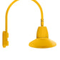 RAB GN5LED26YSTYL 26W LED Gooseneck Straight Shade with Pole 20" High, 19" from Pole Goose Arm, 3000K (Warm), Flood Reflector, 15" Straight Angle Shade, Yellow Finish