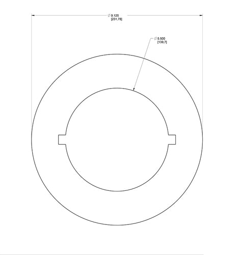 RAB GOOFRING DLED6 Goof Ring, Compatible with DLED6, White Finish