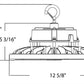 RAB H17XL 240W Field-Adjustable LED High Bay, Selectable Color Temperature 3000/4000/5000K, Adjustable Output 240W/200W/150W, 0-10V Dimming to 10%