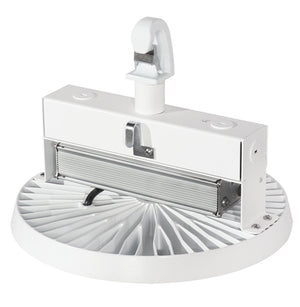 RAB HAYBAY180N/D10/LOSR/E2 180W LED HAYBAY High Bay, LOSBAY 800 Sensor, 4000K (Neutral), 20961 Lumens, 73 CRI, 120-277V, Dimmable, DLC Listed,  Emergency Battery Backup, White Finish
