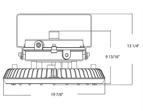 RAB HAZBAYLED300CF 300W Surface and Pendant Mount LED Hazardous High Bay Fixture, 5000K, 49377 Lumens, Wet Location