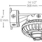 RAB HAZBLED42C-DG 42W Wall Mount LED Hazardous Location Fixture, 5100K (Cool), 2671 Lumens, 70 CRI, Clear Globes, Die Cast Guard, Natural Finish