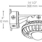 RAB HAZBLED42F 42W Wall Mount LED Hazardous Location Fixture, 5100K (Cool), 3542 Lumens, 70 CRI, Frosted Globes, No Guard, Natural Finish