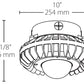 RAB HAZPLED26C 26W Pendant Mount LED Hazardous Location Fixture, 5100K (Cool), 2878 Lumens, 70 CRI, Clear Globes, No Guard, Natural Finish