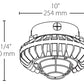 RAB HAZPLED42F-G 42W Pendant Mount LED Hazardous Location Fixture, 5100K (Cool), 3076 Lumens, 70 CRI, Frosted Globes, Wire Guard, Natural Finish