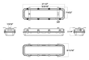 RAB HAZSHARK2 30W 2' Hazardouz Location Washdown LED Light, 5000K, 4012 Lumens, 83 CRI
