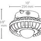 RAB HAZXLED26F 26W Ceiling Mount LED Hazardous Location Fixture, 5100K (Cool), 2687 Lumen, 70 CRI, Frosted Globes, No Guard,  DLC Listed, Natural Finish