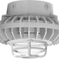 RAB HAZXLED42C-DG 42W Ceiling Mount LED Hazardous Location Fixture, 5100K (Cool), 2671 Lumen, 70 CRI, Clear Globes, Die Cast Guard,  DLC Listed, Natural Finish