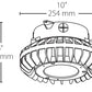 RAB HAZXLED42CF 42W Ceiling Mount LED Hazardous Location Fixture, 5100K (Cool), 3816 Lumen, 69 CRI, Clear Lens, No Guard,  DLC Listed, Natural Finish
