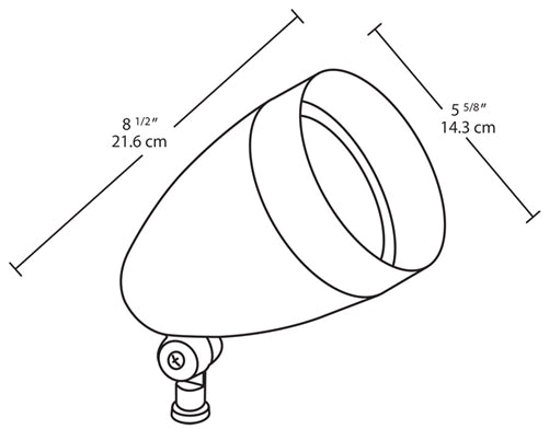RAB HBLED10A AMB 10W Amber LED Bullet Floodlight, No Photocell, 92 Lumens, 75 CRI, 120-277V, Bronze Finish