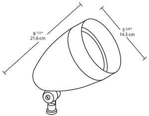 RAB HBLED10DCVG 10W Solar LED Floodlight, 5200K (Cool), 338 Lumens, 61 CRI, Verde Green Finish