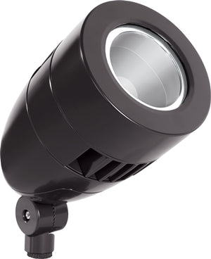 RAB HNLED26YA 26W LED Bullet Narrow Spotlight, 3000K (Warm), No Photocell, 1699 Lumens, 81 CRI, 120-277V, 2H x 2V Beam Distribution, Standard Operation, Not DLC Listed, Bronze Finish