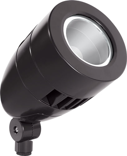 RAB HNLED26YA 26W LED Bullet Narrow Spotlight, 3000K (Warm), No Photocell, 1699 Lumens, 81 CRI, 120-277V, 2H x 2V Beam Distribution, Standard Operation, Not DLC Listed, Bronze Finish