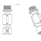 RAB HS90-W 90 Degree Swivel Mount Ceiling Light Accessory Compatible with GPLED52, GPLED78, PLED52, PLED78, White Finish