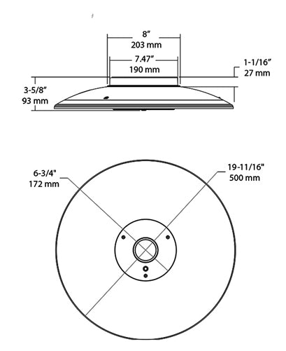 RAB Lighting IVGT5-50L740ZU 45W LED Garage Light, 4000K, 5993 Lumens, 75 CRI, 120V, Bronze Finish
