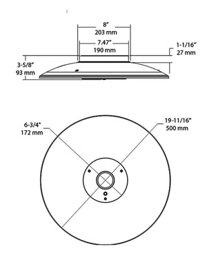 RAB Lighting IVGT5-50L740ZU 45W LED Garage Light, 4000K, 5993 Lumens, 75 CRI, 120V, Bronze Finish