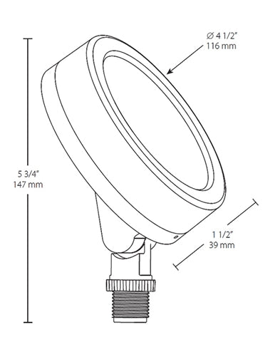 RAB LES13 13W LESLIE LED Economy Bullet Flood Light, 5000K (Cool), 1169 Lumens, 83 CRI, 120V, 6H x 6V Beam Distribution, Bronze Finish