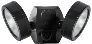 RAB LES2X13B 2x13W LESLIE LED Economy Bullet Flood Light, 5000K (Cool), 2338 Lumens, 83 CRI, 120V, 6H x 6V Beam Distribution, Black Finish