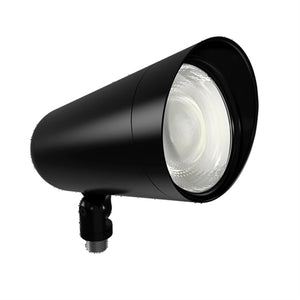 RAB LF34LB 33W Field-Adjustable Floodlight LED, CCT Selectable 2700/3000/3500/4000/5000K, Knuckle Arm Mount, Black Finish